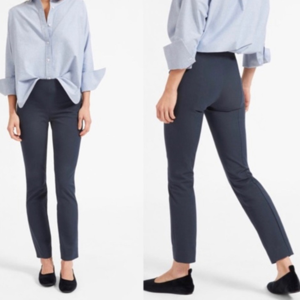 Everlane navy blue stretch cotton pants size 6